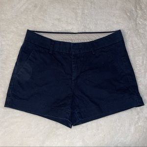 NWOT Uniqlo navy blue 100%cotton shorts - like linen/khaki material, sz 0 (XS/S)